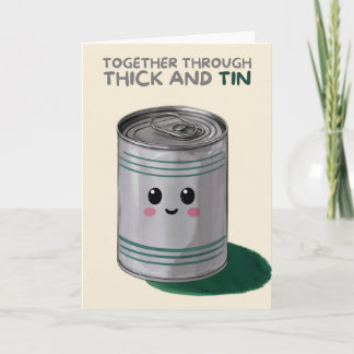 Happy Anniversary Cute Funny Simple Can Card カード