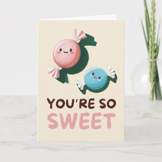 Happy Anniversary Cute Funny Simple Candy Card カード