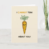 Happy Anniversary Cute Funny Simple Carrot Card カード (正面)