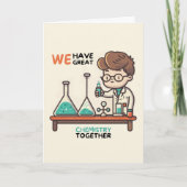 Happy Anniversary Cute Funny Simple Chemistry Card カード (正面)