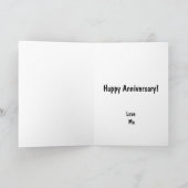 Happy Anniversary Cute Funny Simple Chemistry Card カード (内部)