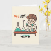 Happy Anniversary Cute Funny Simple Chemistry Card カード (黄色い花)