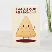 Happy Anniversary Cute Funny Simple Chip Card カード (正面)