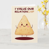 Happy Anniversary Cute Funny Simple Chip Card カード (黄色い花)