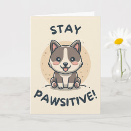 Happy Anniversary Cute Funny Simple Dog Card  カード