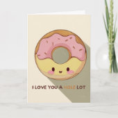 Happy Anniversary Cute Funny Simple Donut Card カード (正面)