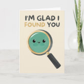 Happy Anniversary Cute Funny Simple Glass Card カード (正面)