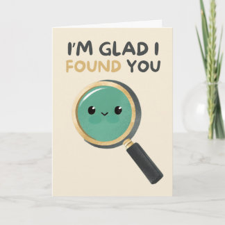 Happy Anniversary Cute Funny Simple Glass Card カード