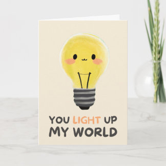 Happy Anniversary Cute Funny Simple Light Card カード