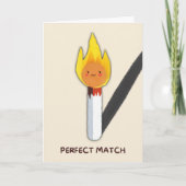 Happy Anniversary Cute Funny Simple Match Card カード (正面)