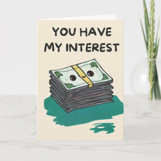 Happy Anniversary Cute Funny Simple Money Card カード (正面)