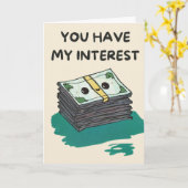 Happy Anniversary Cute Funny Simple Money Card カード (黄色い花)