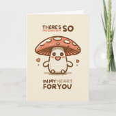 Happy Anniversary Cute Funny Simple Mushroom Card カード (正面)