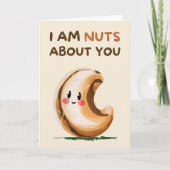 Happy Anniversary Cute Funny Simple Nut Card カード (正面)