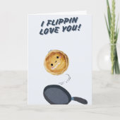 Happy Anniversary Cute Funny Simple Pancake Card カード (正面)