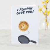 Happy Anniversary Cute Funny Simple Pancake Card カード (黄色い花)