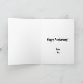 Happy Anniversary Cute Funny Simple Pencil Card カード (内部)
