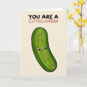 Happy Anniversary Cute Funny Simple Pickle Card カード (黄色い花)