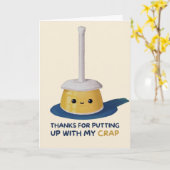 Happy Anniversary Cute Funny Simple Plunge Card カード (黄色い花)