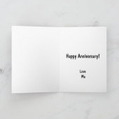 Happy Anniversary Cute Funny Simple Puzzle Card カード (内部)