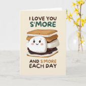 Happy Anniversary Cute Funny Simple Smore Card カード (黄色い花)