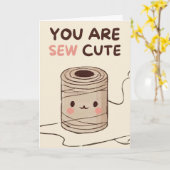 Happy Anniversary Cute Funny Simple Thread Card カード (黄色い花)