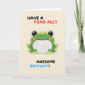 Happy Anniversary Cute Funny Simple Toad Card カード (正面)