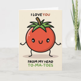 Happy Anniversary Cute Funny Simple Tomato Card カード