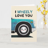 Happy Anniversary Cute Funny Simple Wheel Card カード (黄色い花)