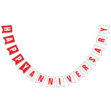 HAPPY ANNIVERSARY DECOR、赤+白