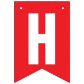 HAPPY ANNIVERSARY DECOR、赤+白 バンティングフラッグ (第1の旗)