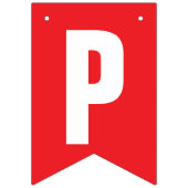 HAPPY ANNIVERSARY DECOR、赤+白 バンティングフラッグ (第3の旗)