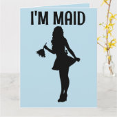 HAPPY ANNIVERSARY FRENCH MAID CARD FOR HUSBAND カード (黄色い花)