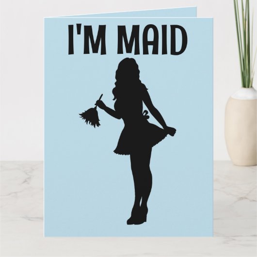 HAPPY ANNIVERSARY FRENCH MAID CARD FOR HUSBAND カード (正面)