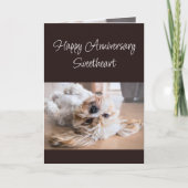 Happy Anniversary I woof You Cute Dog カード (正面)
