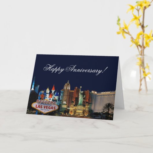 Happy Anniversary Las Vegas Card カード (黄色い花)