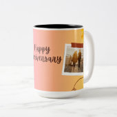 “Happy Anniversary Mug | Romantic Gift for Couple  ツートーンマグカップ (正面右)