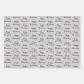 Happy Anniversary on Silver ラッピングペーパーシート (正面2)