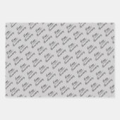 Happy Anniversary on Silver ラッピングペーパーシート (正面)