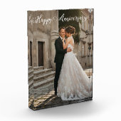 Happy Anniversary Photo – カップルパーソナライズされたー フォトブロック (左)