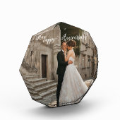 Happy Anniversary Photo – カップルパーソナライズされたー フォトブロック (左)