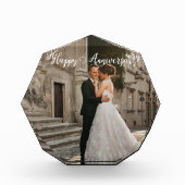 Happy Anniversary Photo – カップルパーソナライズされたー フォトブロック (正面)