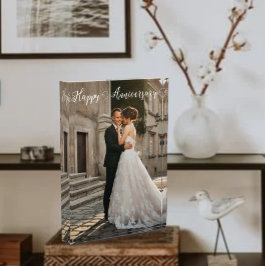 Happy Anniversary Photo – カップルパーソナライズされたー フォトブロック