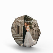 Happy Anniversary Photo – カップルパーソナライズされたー フォトブロック (右)