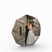 Happy Anniversary Photo – カップルパーソナライズされたー フォトブロック (左)