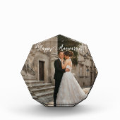 Happy Anniversary Photo – カップルパーソナライズされたー フォトブロック (正面)