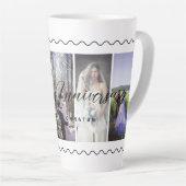 Happy Anniversary Photo Collage Mug Vertical Photo カフェラテマグ (右アングル)