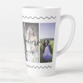 Happy Anniversary Photo Collage Mug Vertical Photo カフェラテマグ (右)