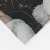 Happy anniversary photo collage name date simple w フリースブランケット (角)