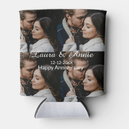 Happy anniversary photo collage name date simple w 缶クーラー